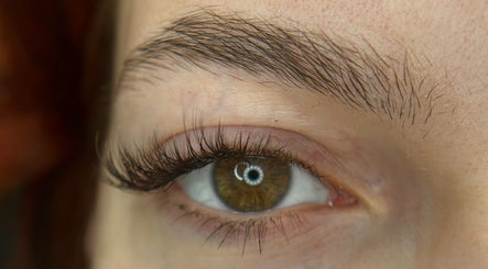 Close-up of styled lashes at Lashes by Molly in Warrington, GB, showcasing expert beauty techniques.