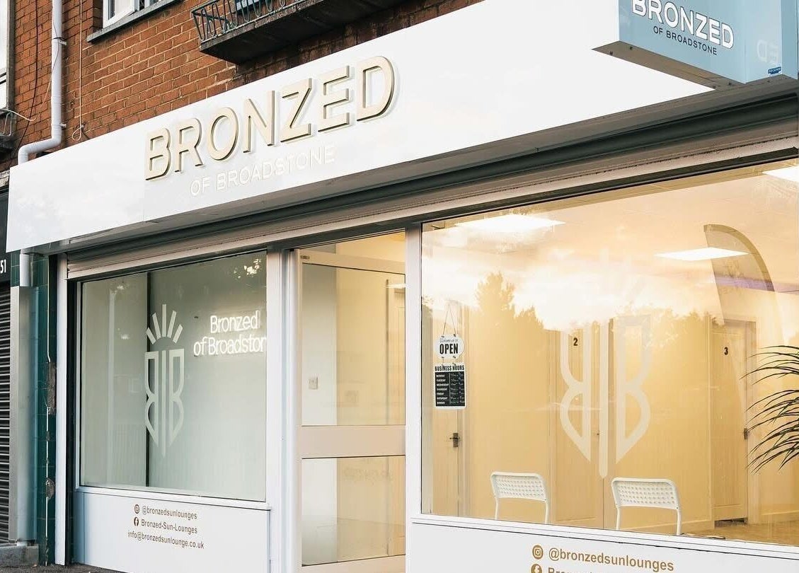 Exterior of Bronzed of Broadstone in Poole, England, GB, showcasing elegant storefront signage.