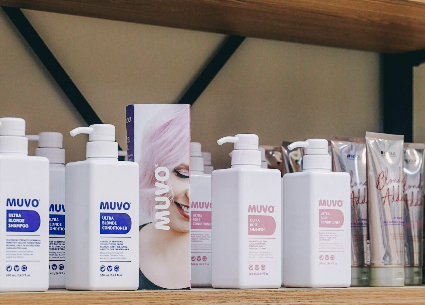 Premium hair care products displayed at Meraki Curlz, Mount Sheridan, Queensland, AU.