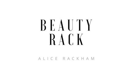 BEAUTY RACK logo, Skipton, England, GB, sleek black text on a white background.