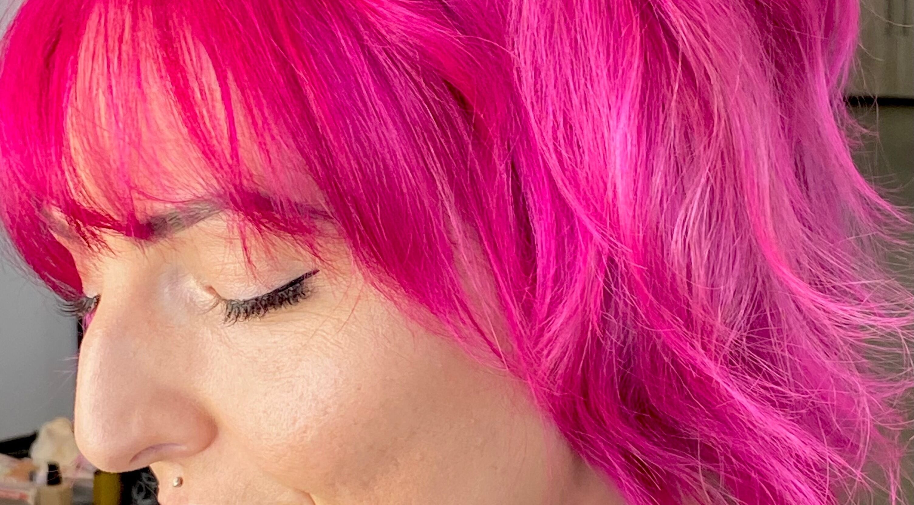 Vibrant pink hairstyle at Studio 567 Hair & Beauty in Campbelltown, South Australia, AU showcases unique hair color.