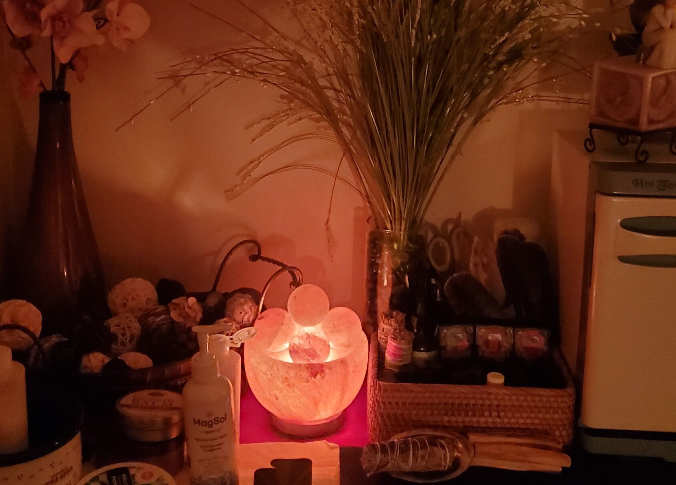 Ambient therapy setting at Got Your Back Therapeutic Massage Services, Stony Plain, Alberta, CA.