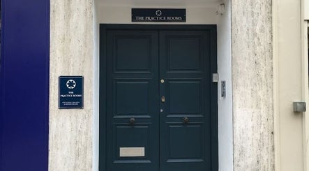 Entrance to Shass Therapy Massage at The Practice Rooms, Cheltenham, England, GB.