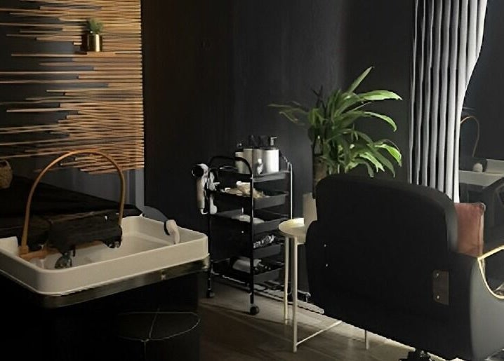 Chic relaxation room at NoonaLash Laman Areca, Nilai, Negeri Sembilan, MY with spa decor and styling chair.