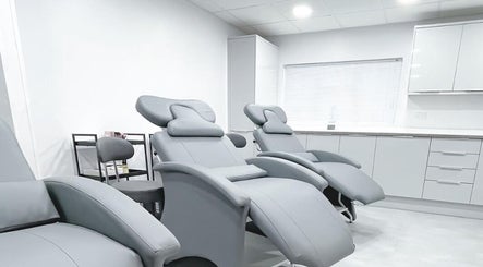 Comfortable treatment chairs at Letitia Elwell Cosmetics Ltd., Cannock, England, GB.