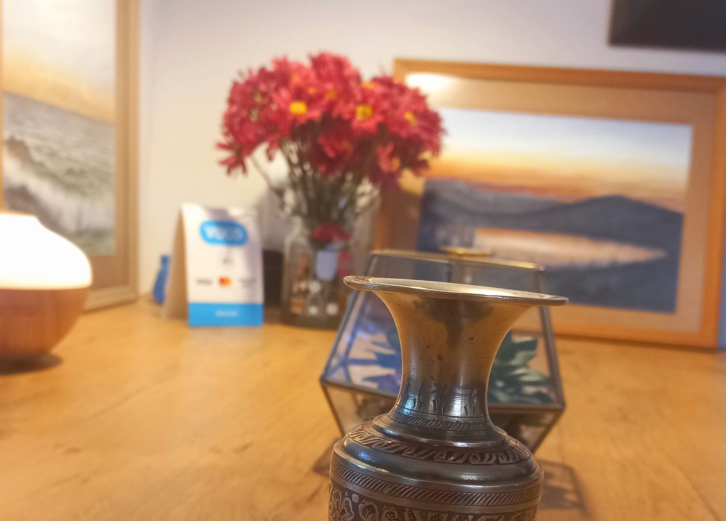 Artistic decor at Vanilla Touch Studios - Edgemead Cape Town showcasing flowers and framed art. Cape Town, Western Cape, ZA