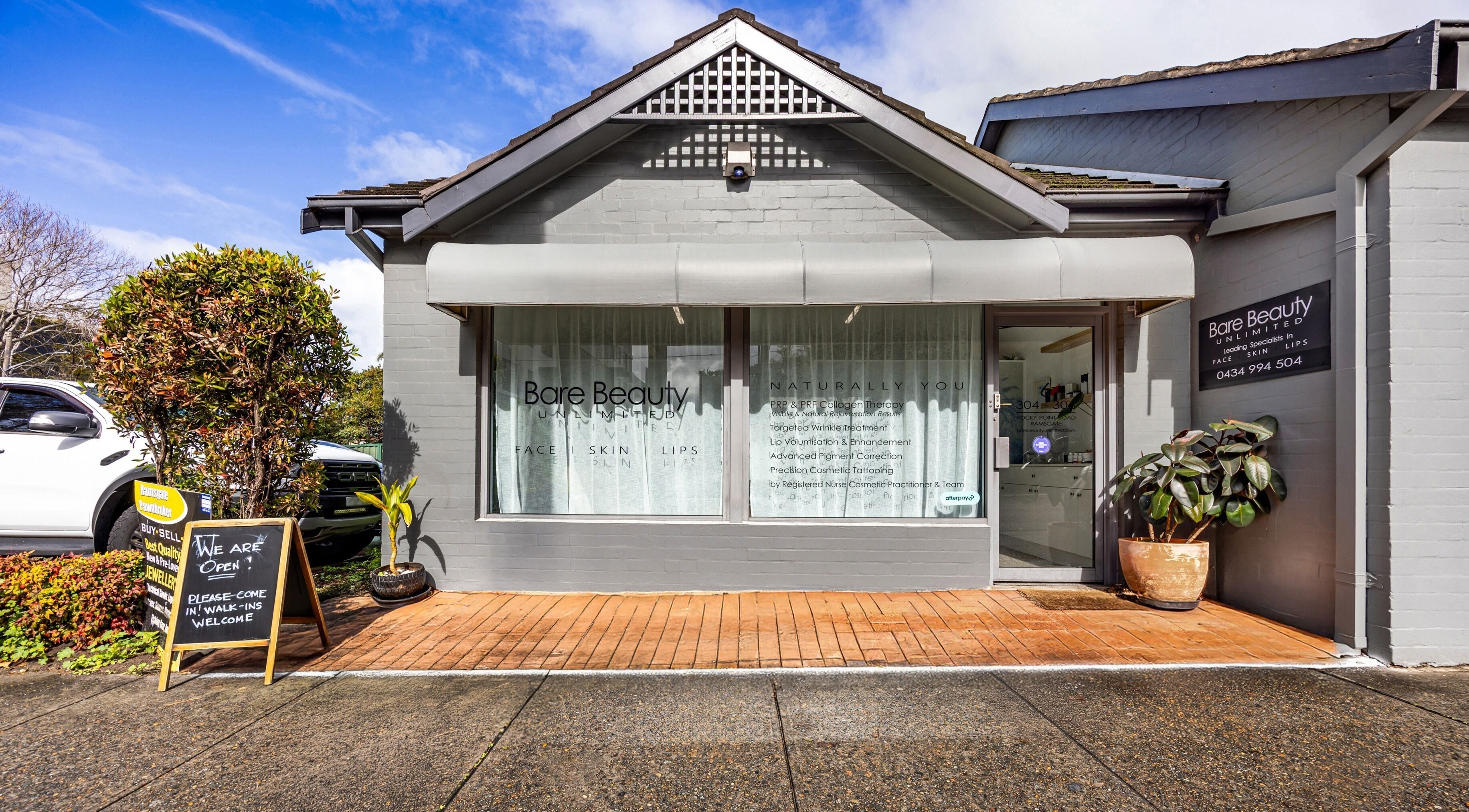 Front view of Bare Beauty Clinic Sydney located in Sydney, NSW, AU, showcasing the stylish exterior.