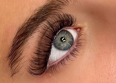 Close-up of expertly styled lashes at The Lash Lounge, Agnes Water, Queensland, AU.