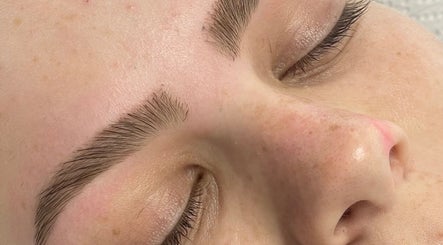 Close-up of freshly groomed eyebrows at The Lash Lounge, Agnes Water, Queensland, AU.