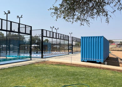 Outdoor sports court at Precious Pearl Health and Skin Care, Windhoek, Khomas Region, NA with bright skies.