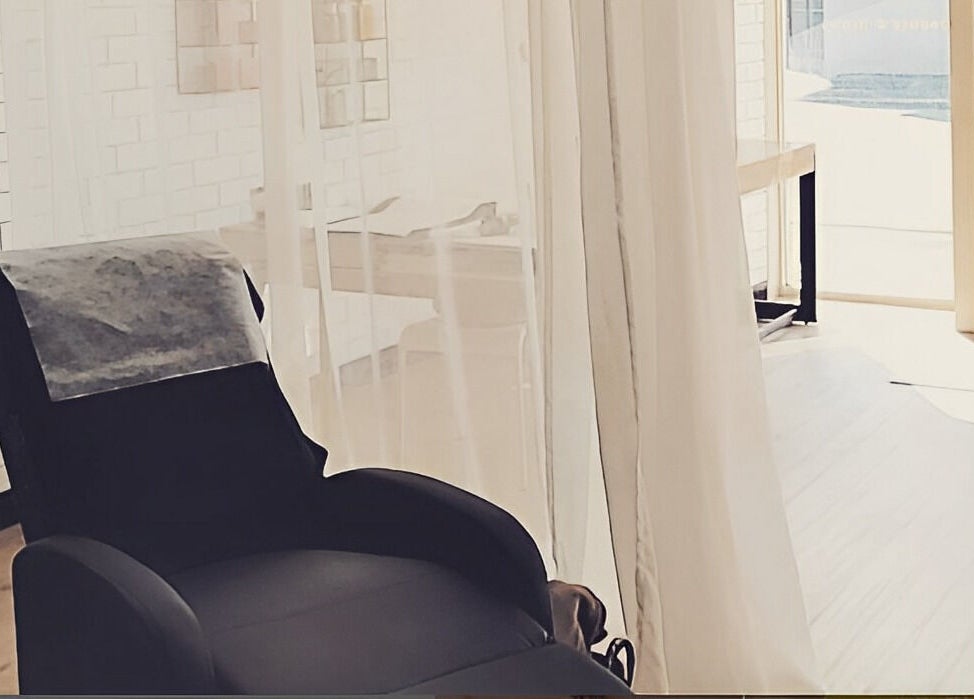 Relaxing treatment chair at Dluxe Beauty and Brows, Waratah, New South Wales, AU with natural light.