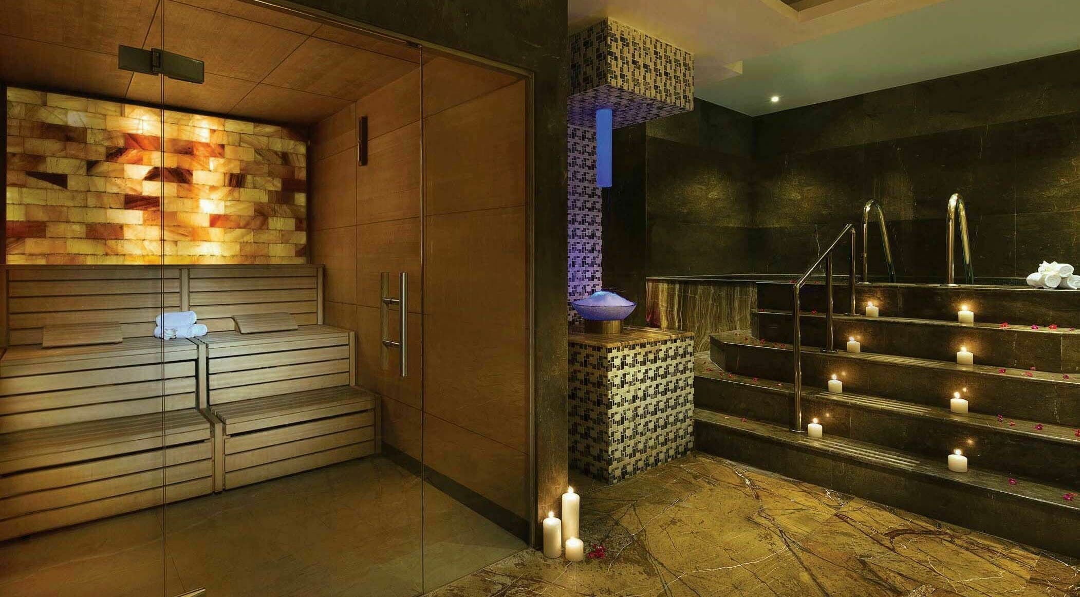 Luxurious sauna and pool at Jouri Rose Spa, Ras al Khaimah, Ras al Khaimah, AE. Relaxation and wellness await.