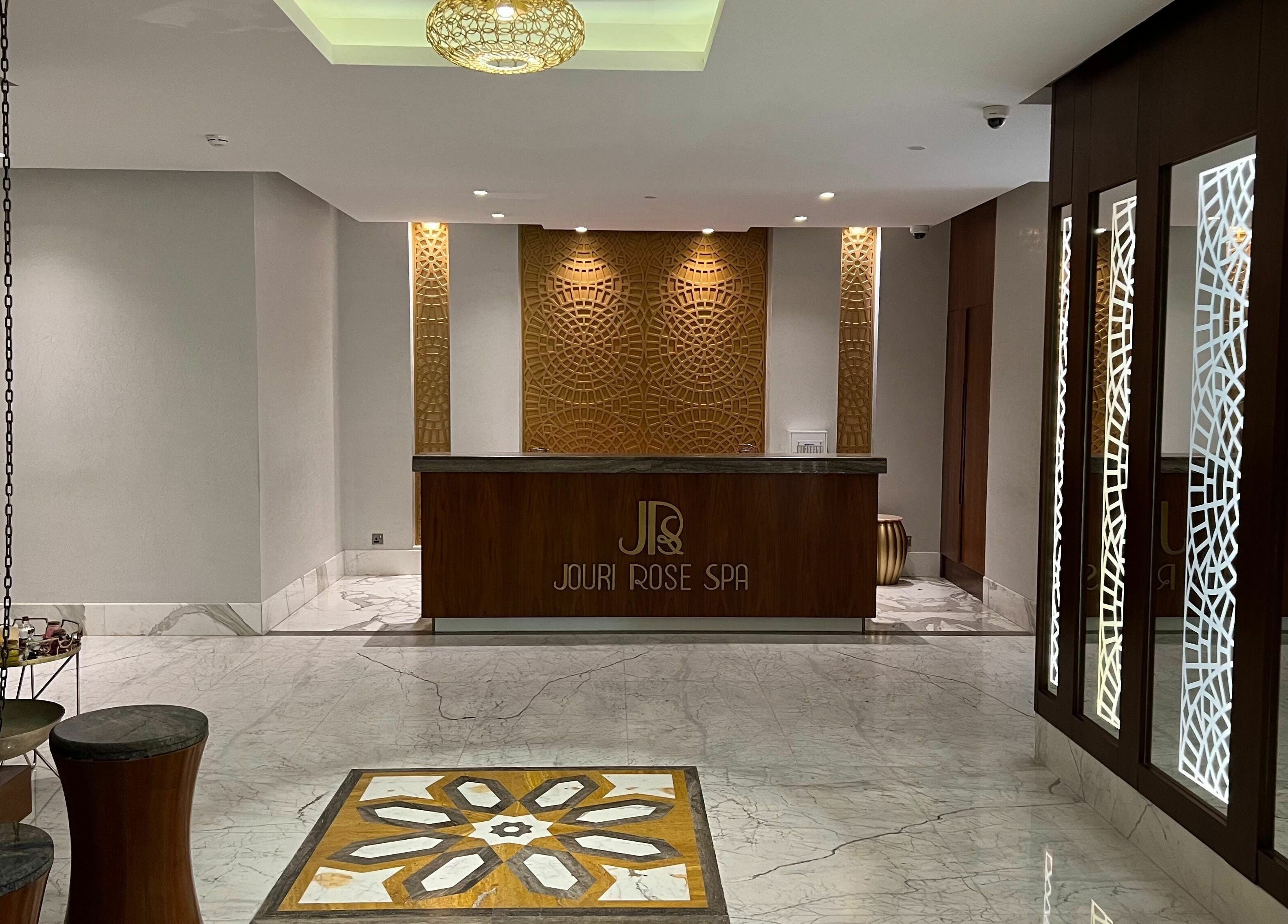 Luxurious entrance of Jouri Rose Spa featuring intricate decor in Ras al Khaimah, Ras al Khaimah, AE.
