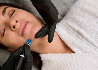 Facial treatment at Lizii Skincare Studio, Las Vegas, Nevada, US. Professional skincare enhancing natural beauty.