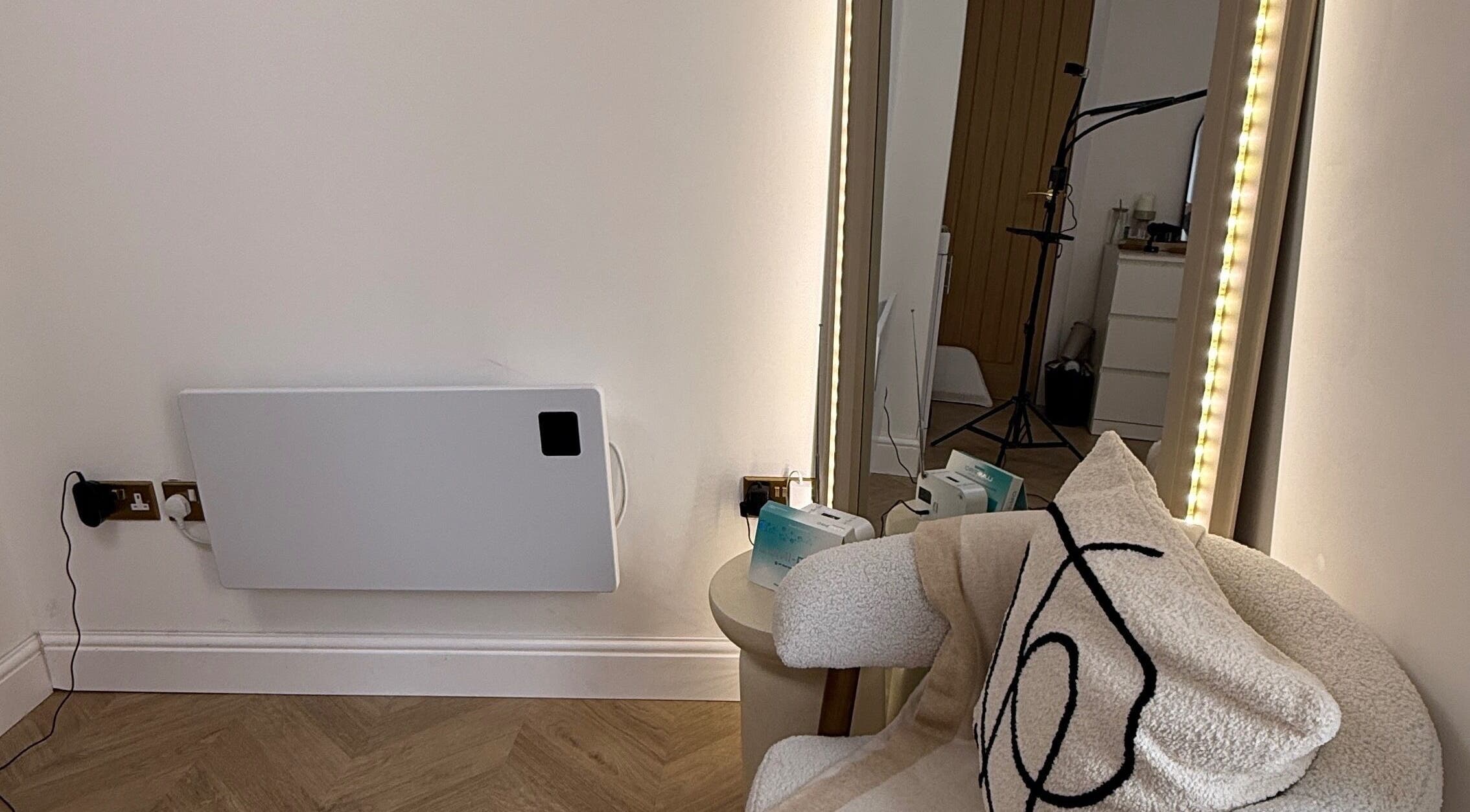 Elegant corner with a chic chair at The Face Studio, Aston-on-trent, England, GB.