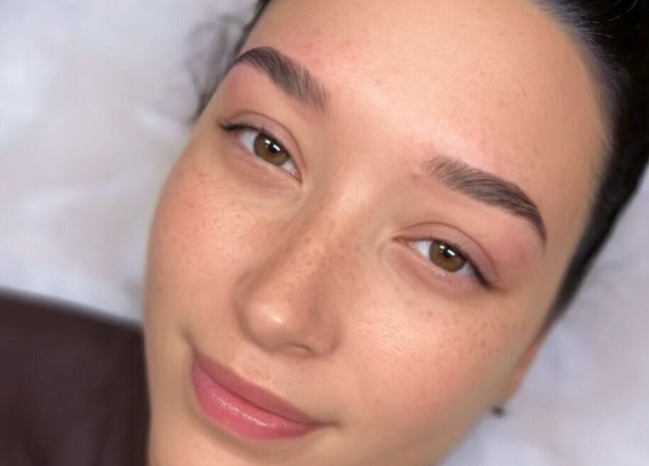 Close-up of a woman's radiant skin at Belle & Radieuse, Laval, Québec, CA.