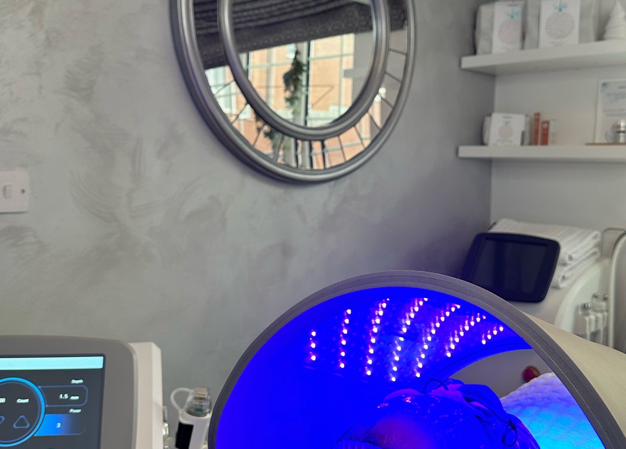 Rebecca Beards Clinic in Bridgend, Wales offers advanced LED light therapy for skin treatments, CF31 2ES, GB.