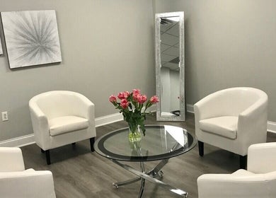 Relaxing lounge at Permanently Perfect Makeup @ Invigorate Medspa, Pittsburgh, Pennsylvania, US.