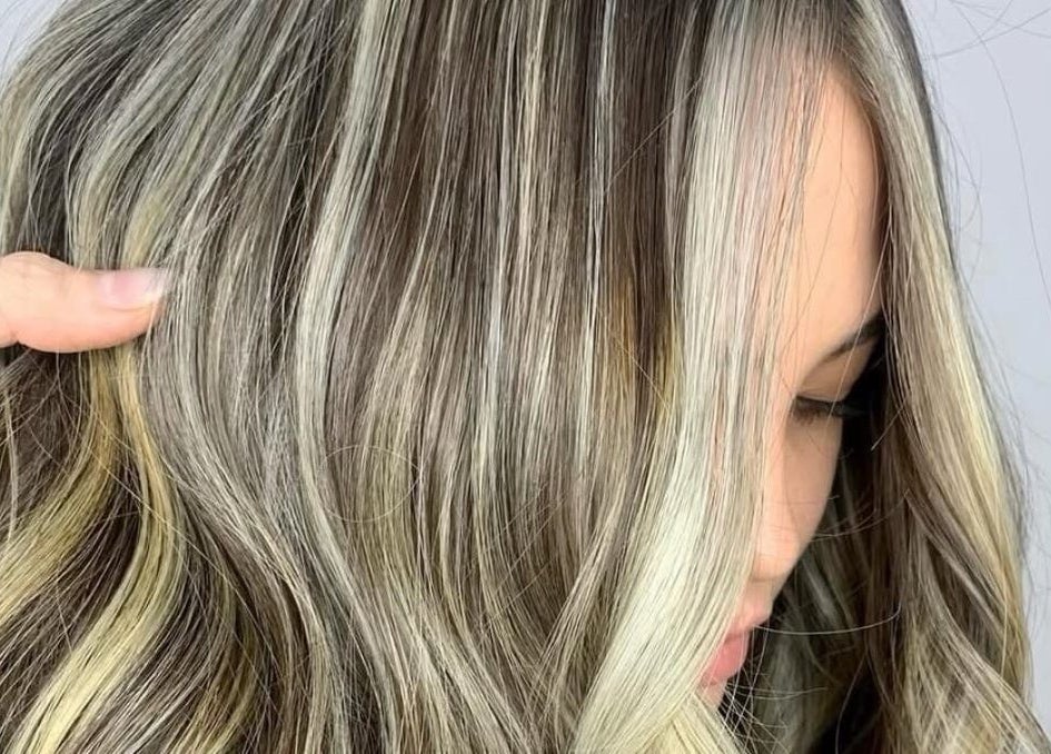 Close-up of stylish hair highlights at Color Cravings Beauty Salon, Bu Quwah, Northern Governorate, BH.