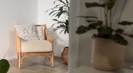 Relaxing bamboo chair at Phoenix Remedial Massage, Belford, New South Wales, AU, enhances calm ambiance.