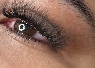 Close-up of expertly crafted lashes at Blossom Beauty in Abbeyleix, County Laois, IE.