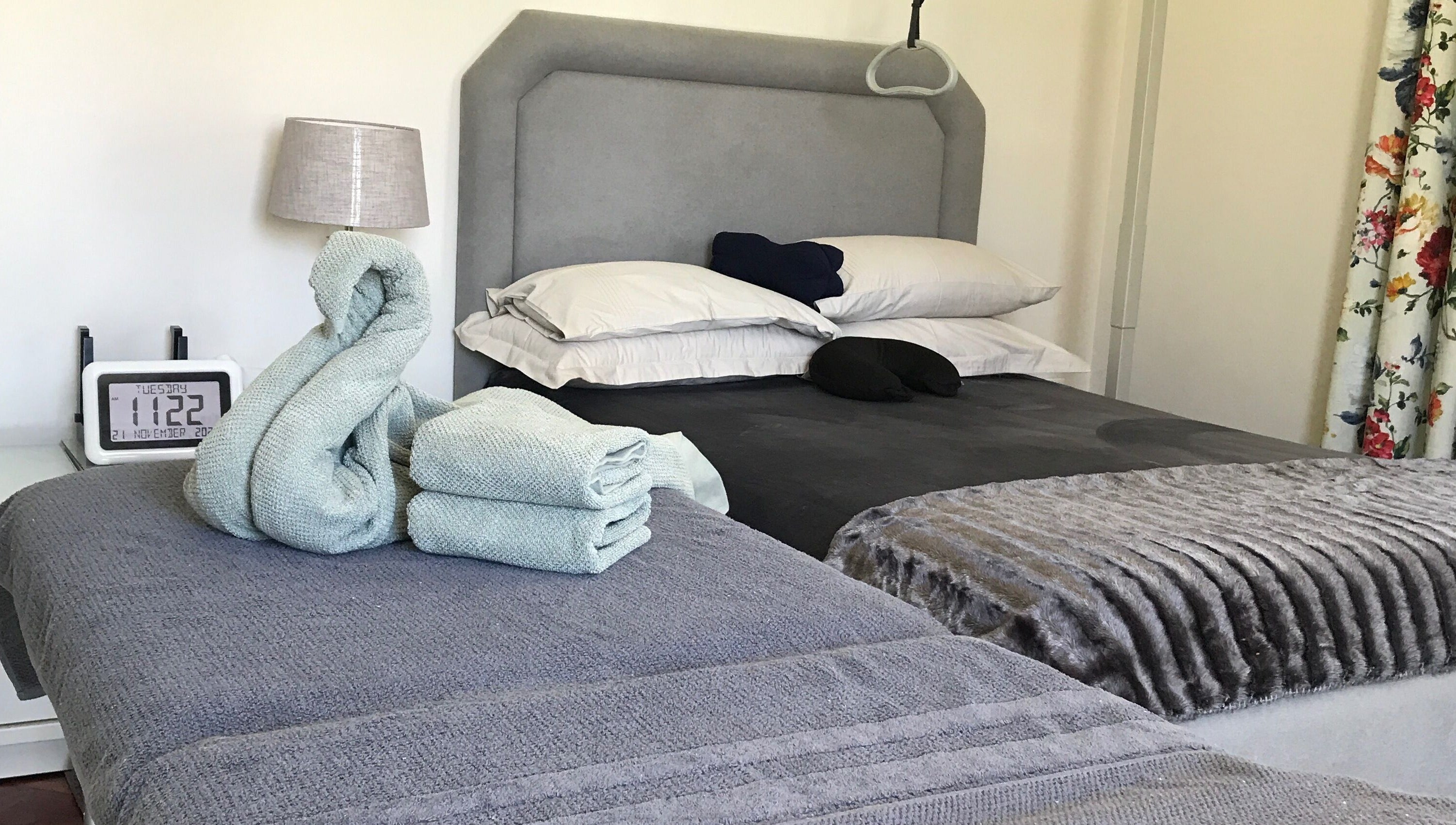 Cozy spa bed setup at Chrystell Health and Wellness Mobile Spa, Roodepoort, Gauteng, ZA.