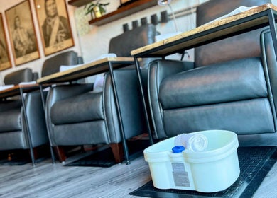 Luxurious seating at Waxing4Men in Puerto Vallarta, Jalisco, MX, offering comfort and style.