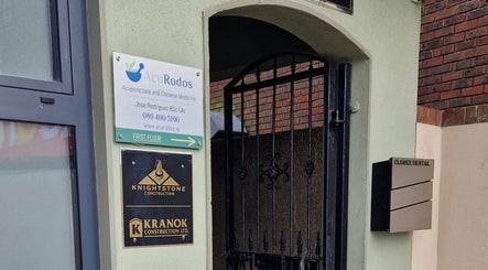 Entrance of AcuRodos - Acupuncture & Chinese Medicine Clinic in Clonee, Leinster, IE with signage.