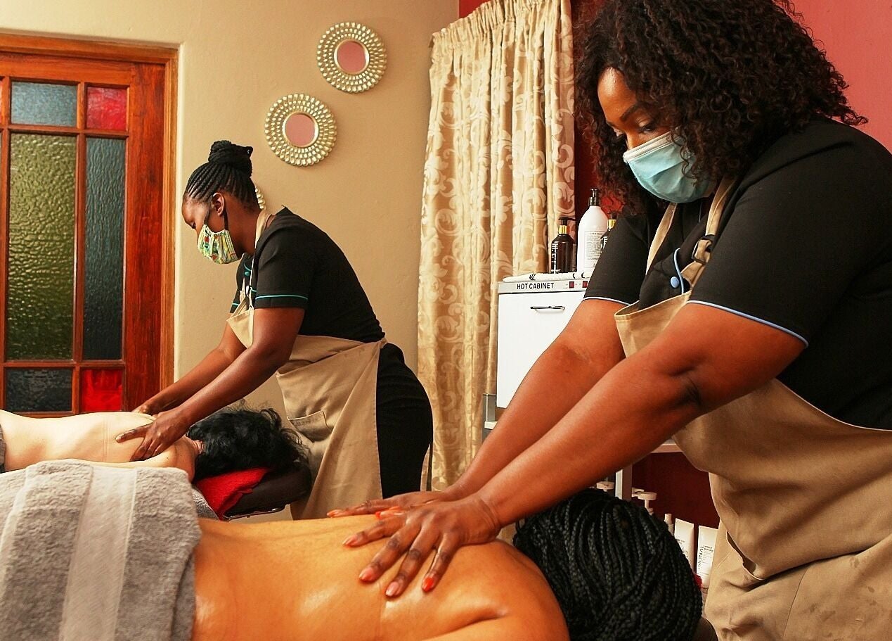 Therapists provide rejuvenating massages at Zoella Day Spa, Bela-Bela, Limpopo, ZA.