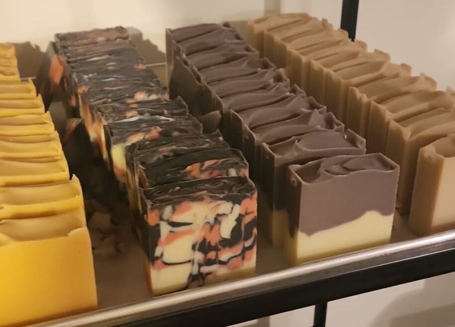 Handcrafted soaps on display at Nurse Cori Injectables & Aesthetics, Milton, Ontario, CA.