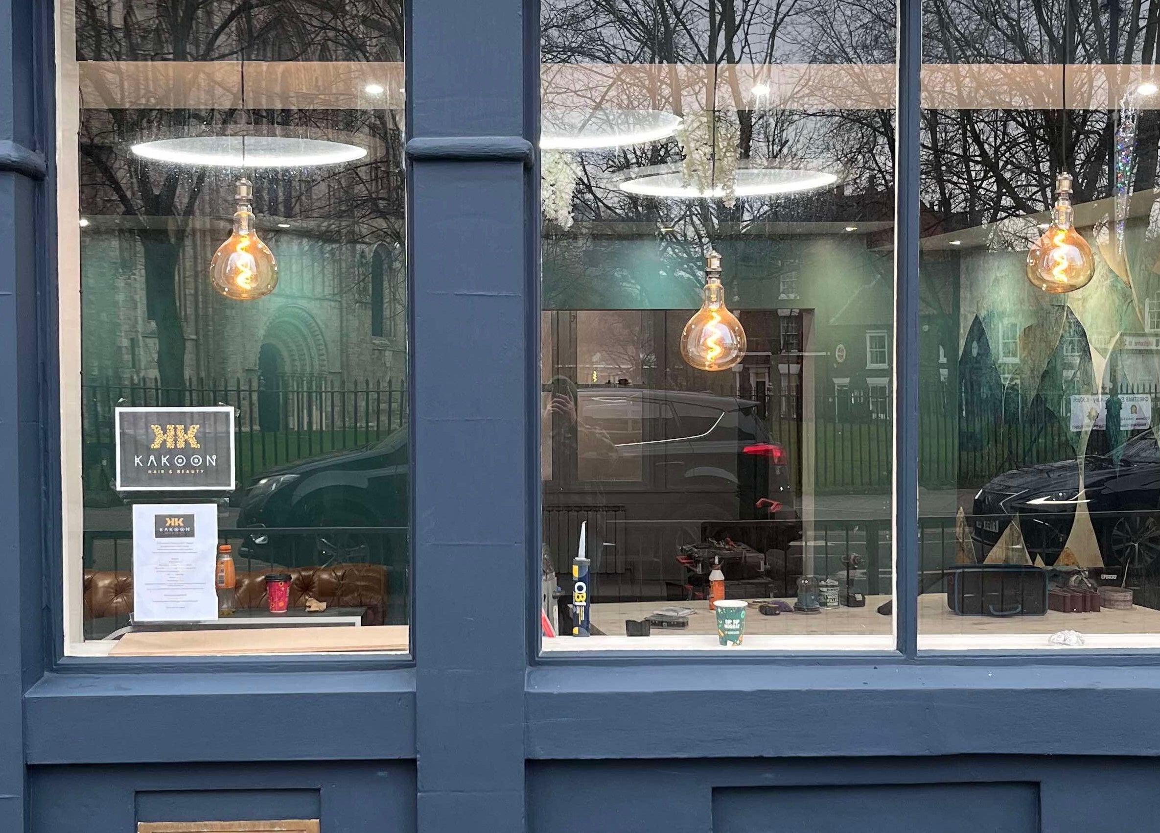 Exterior view of KaKoon, a beauty venue with elegant lighting in Selby, England, GB.