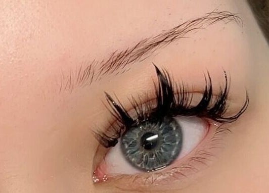Close-up of expertly applied eyelash extensions at Min Beauty, Auckland, Auckland, NZ.