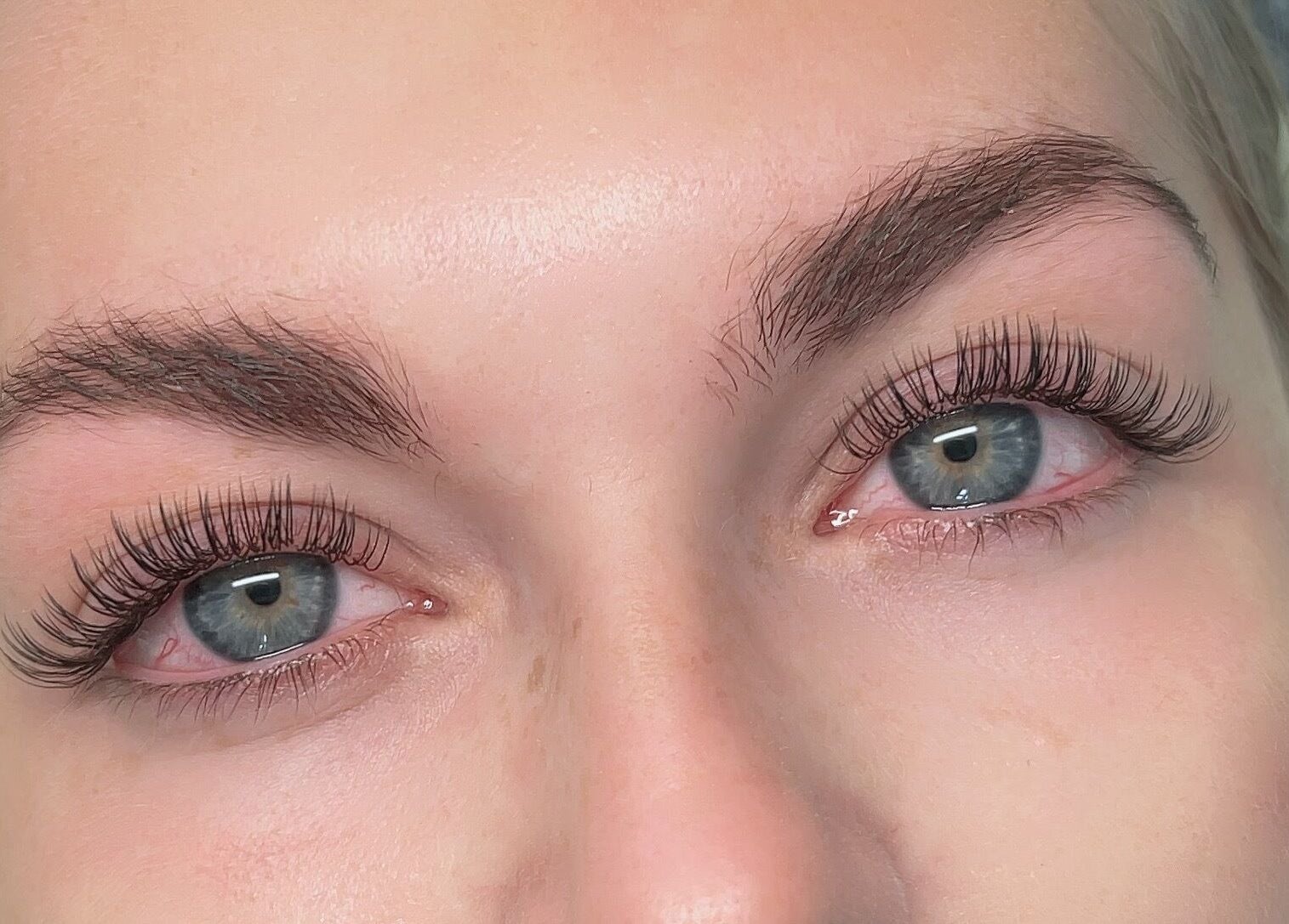 Beautiful lash extensions at Min Beauty, Auckland, Auckland, NZ, showcasing intricate eyelash detail.