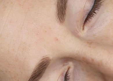 Close-up of neatly groomed eyebrows at Precision by Sue, Cavan, County Cavan, IE. Perfect for beauty care.