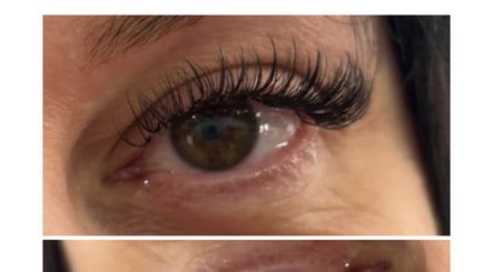 Close-up of elegant eyelash extensions at Feel Good with Somemetime, Rosyth, Scotland, GB.
