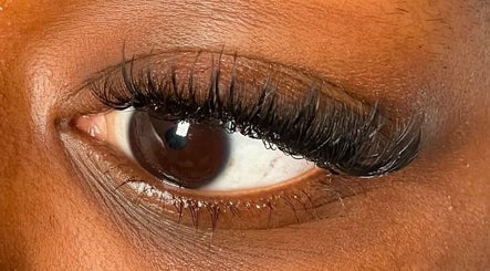 Close-up of styled eyelashes at Slayed Hair And Esthetics in Halifax, Nova Scotia, CA.