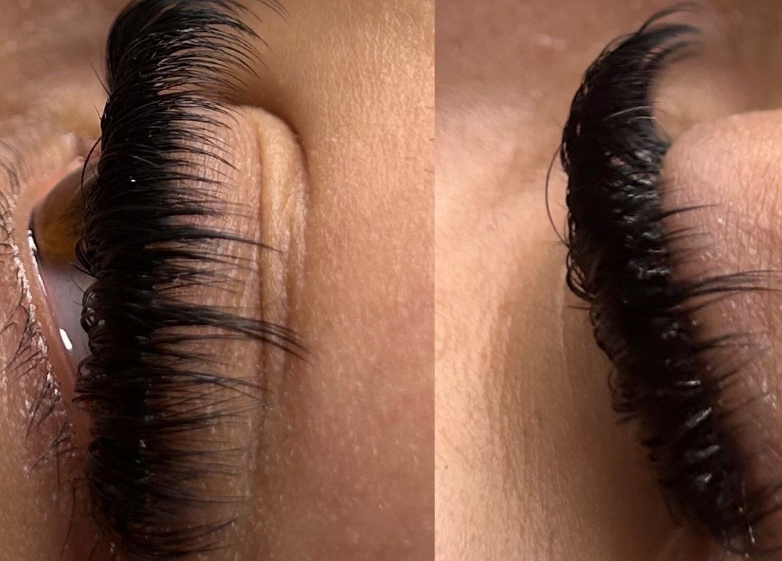 Close-up of eyelash extensions at Sugar Lash Suite in Smethwick, England, GB, showcasing detailed lash artistry.