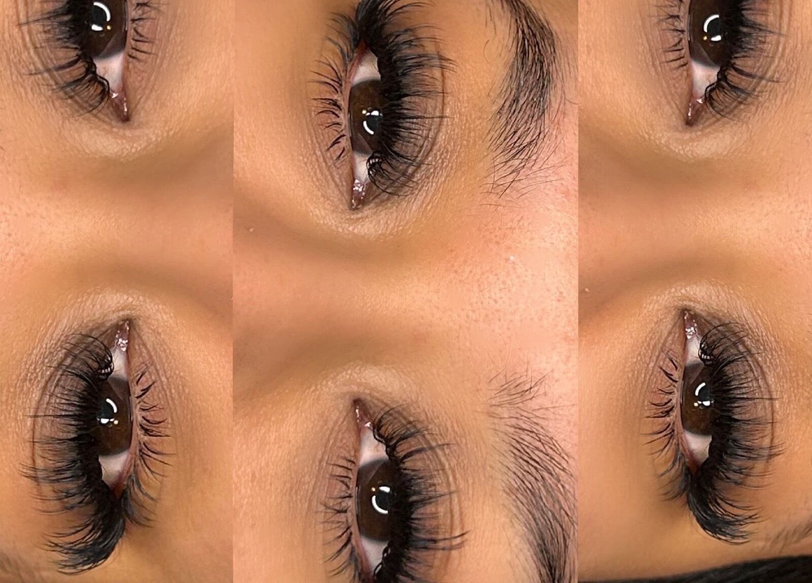 Close-up of eyelash extensions by Sugar Lash Suite, Smethwick, England, GB, showcasing elegant lash styling.