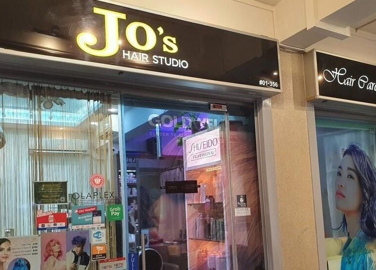 Front view of Jo Hair Studio showcasing chic entrance in Singapore, Singapore, SG.