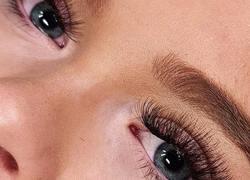 Close-up of styled eyelashes at Thitty Lashes, Moi, Rogaland, NO.