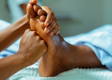 Foot massage at Li's Spa in Redmond, Washington, US, enhancing relaxation and wellness.