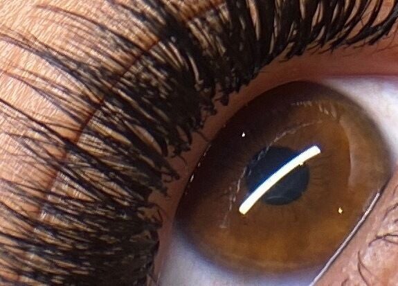 Close-up of elegantly applied lashes at Lashes by Sann, Leighton Buzzard, England, GB.