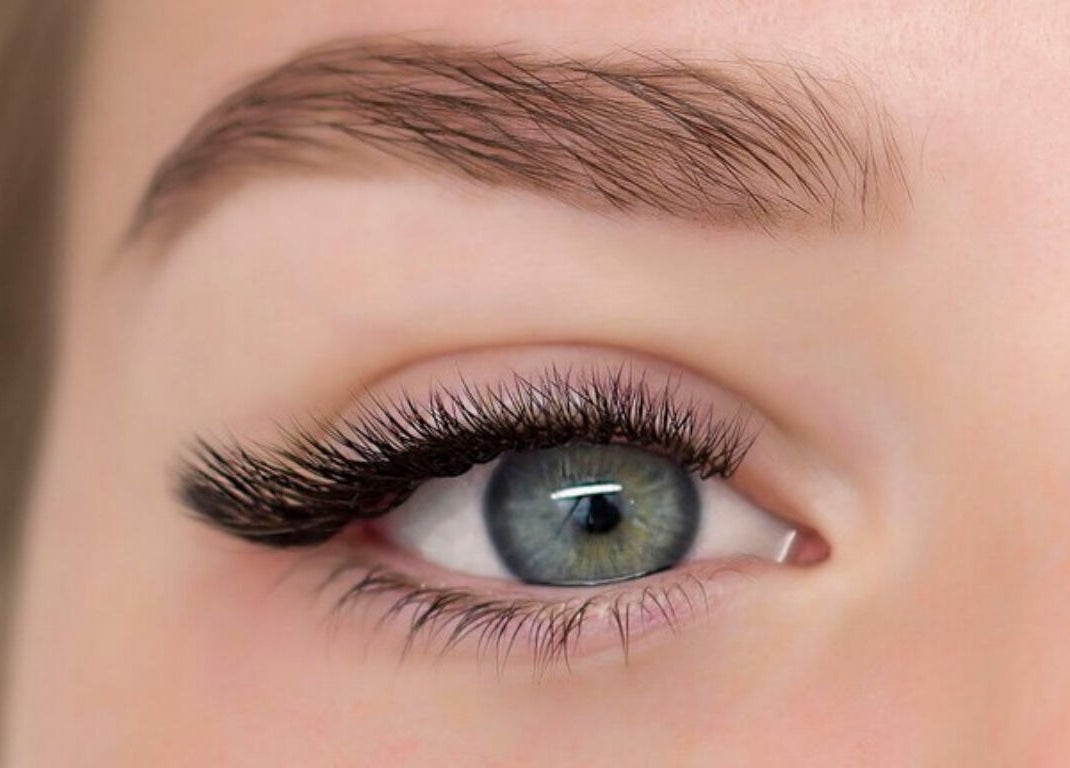 Close-up of expertly styled lashes at Sienna Rose Beauty in Whiteley, England, GB.