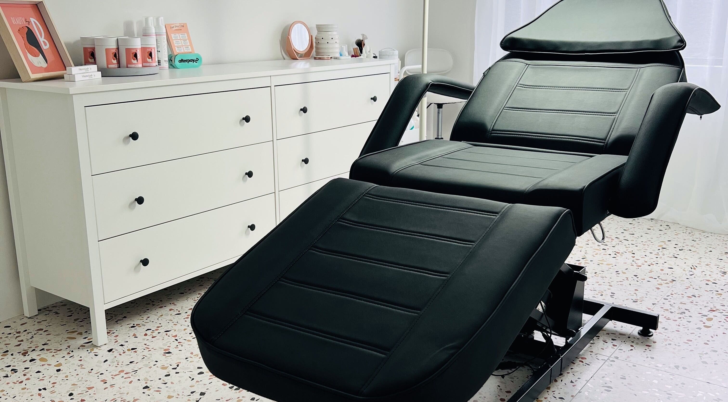Luxurious treatment chair and dresser at Beauty by B in Caversham, Western Australia, AU spa room.