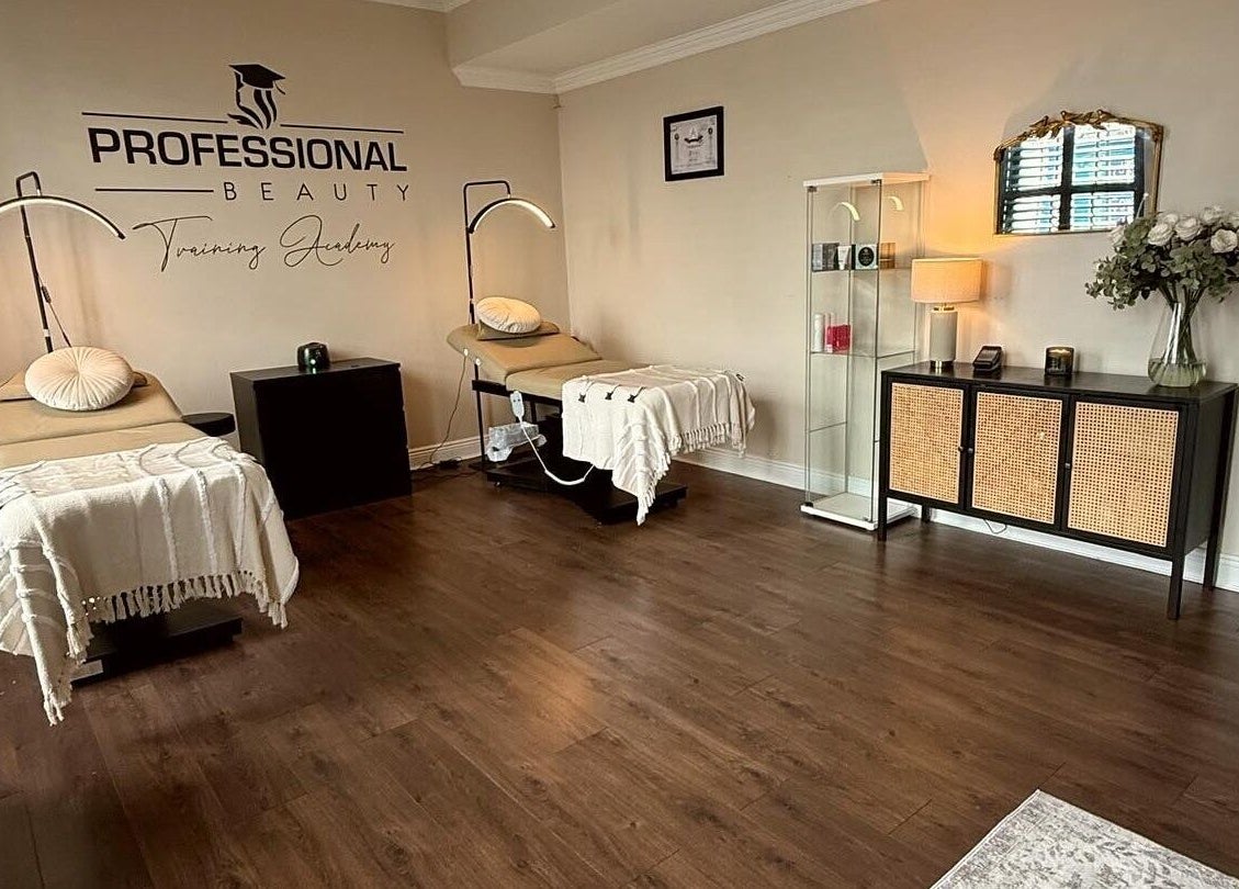 Modern treatment room at Professional Beauty, Dungarvan, County Waterford, IE. Features two comfortable beds.