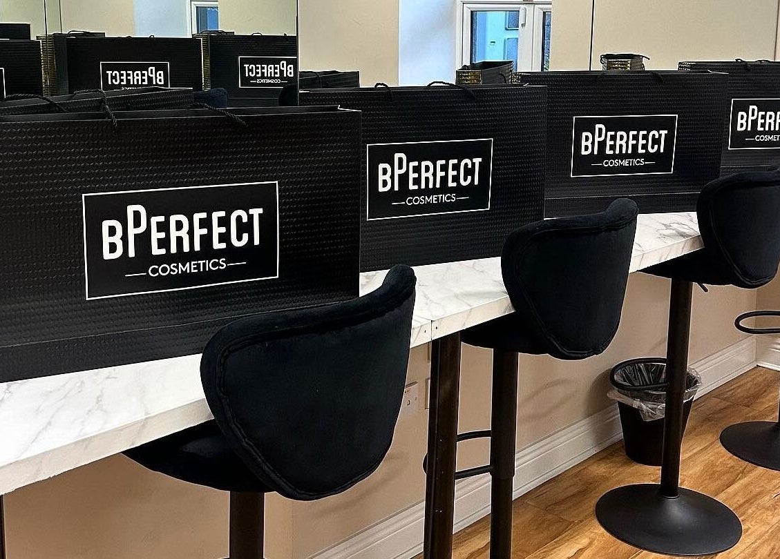 Elegant makeup station at Professional Beauty, Dungarvan, County Waterford, IE showcasing premium cosmetics.