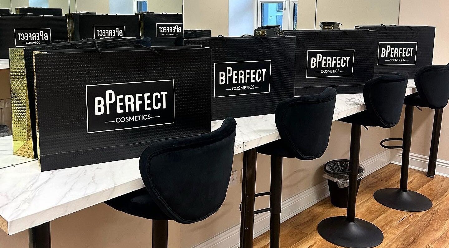 Elegant makeup station at Professional Beauty, Dungarvan, County Waterford, IE showcasing premium cosmetics.