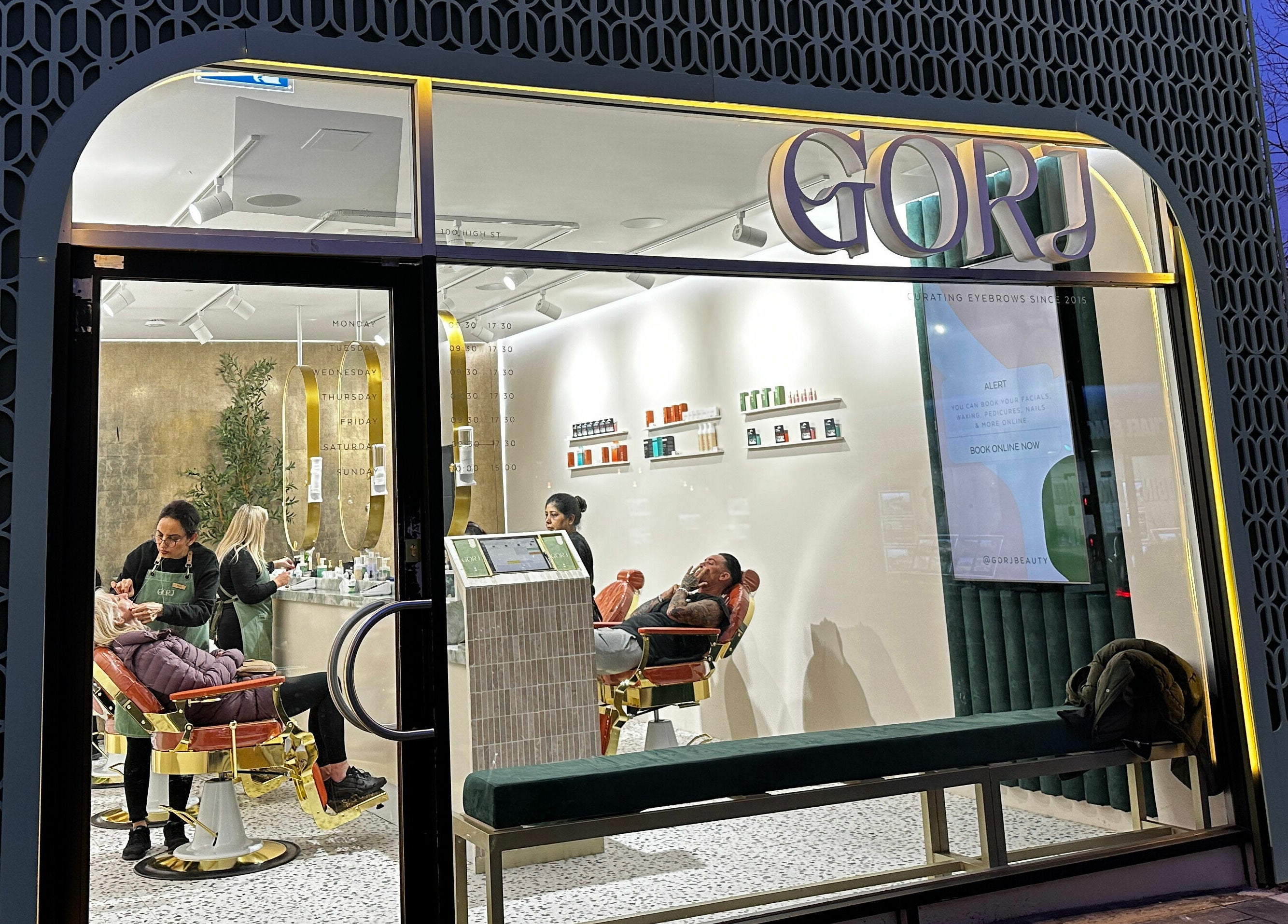 View inside Gorj Brows Beauty - Strood in Rochester, England, GB with clients receiving treatments.