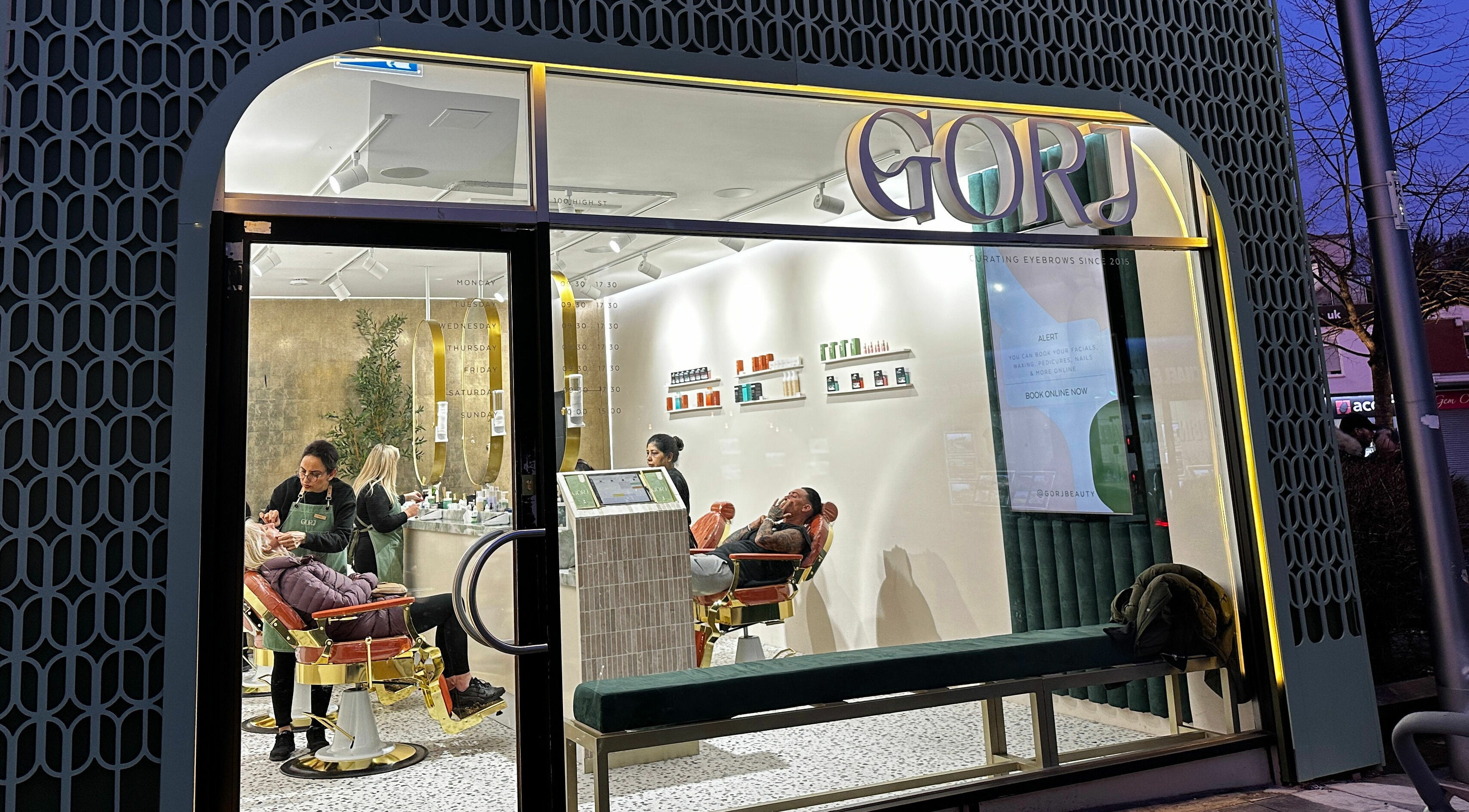 View inside Gorj Brows Beauty - Strood in Rochester, England, GB with clients receiving treatments.