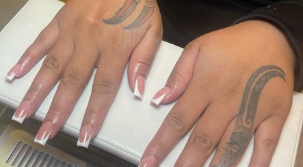French manicure design at HumS Beauty Clinic, Mosgiel, Otago Region, NZ.